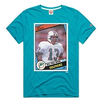 T-shirt unisexe Hommage à Dan Marino Aqua Miami Dolphins NFL Topps Trading Card Tri-Blend