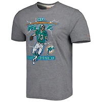 T-shirt unisexe Hommage à Dan Marino, gris chiné, Miami Dolphins, NFL Blitz, joueur retraité, mélange de trois matières