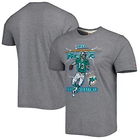 T-shirt unisexe hommage Dan Marino chiné gris Miami Dolphins NFL Blitz joueur retraité tri-blend