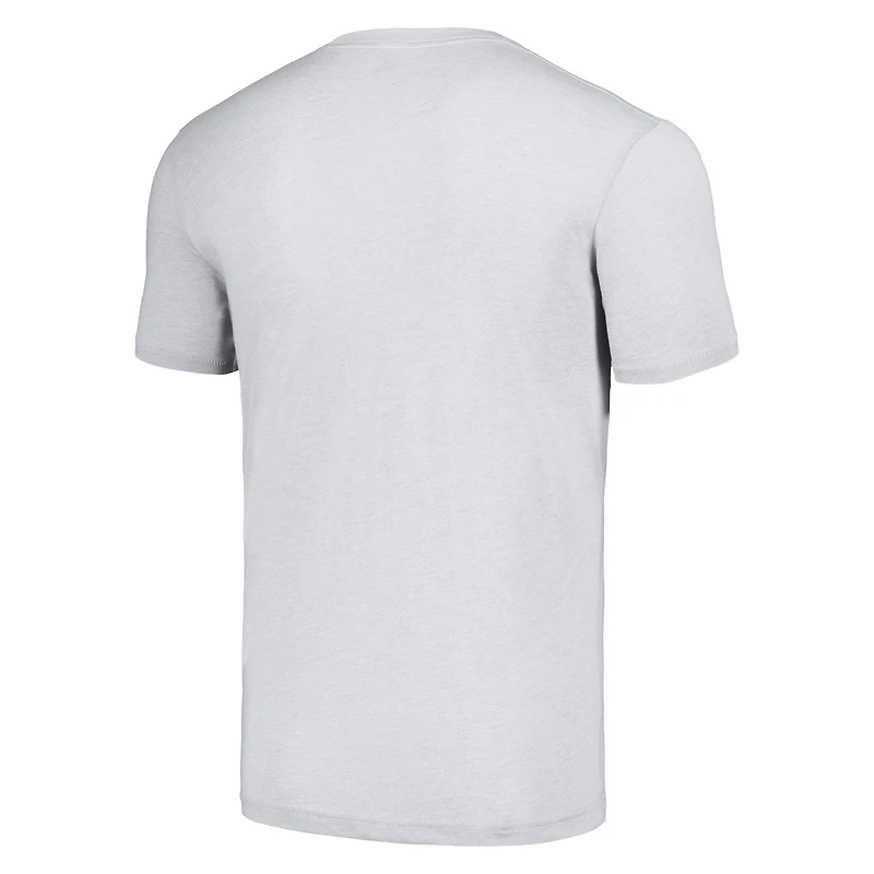 Unisex Homage Jaylen Waddle Anthracite Miami Dolphins Caricature Player Tri-Blend T-Shirt