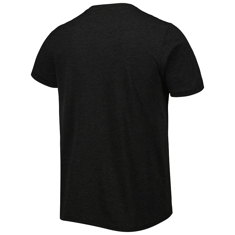 Unisex Homage Tyreek Hill Heather Black Miami Dolphins Caricature Player Tri-Blend T-Shirt