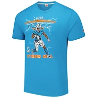 Unisex Homage Tyreek Hill Heathered Aqua Miami Dolphins NFL Blitz Player Tri-Blend T-Shirt