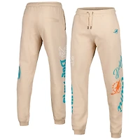 Unisex The Wild Collective Cream Miami Dolphins Heavy Block Graphic Jogger Pants
