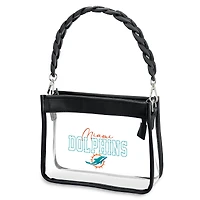 Sac bandoulière mini à chaîne en plastique WEAR by Erin Andrews Miami Dolphins