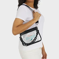 Sac bandoulière mini à chaîne en plastique WEAR by Erin Andrews Miami Dolphins