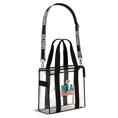 Sac fourre-tout WEAR by Erin Andrews Miami Dolphins Stadium avec bordure aux couleurs de l'équipe