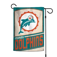 Drapeau de jardin WinCraft Miami Dolphins à double face, 30,5 x 45,7 cm.