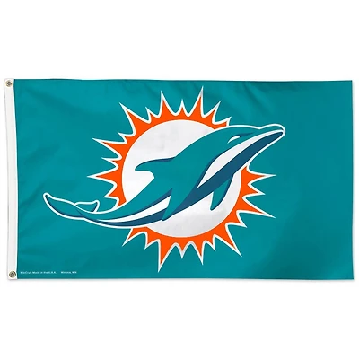 Drapeau WinCraft Miami Dolphins Deluxe 90 x 150 cm (3 x 5 pi) - Impression recto simple