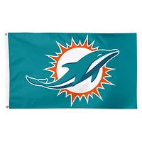 WinCraft Miami Dolphins Drapeau simple face avec logo principal 3 pi x 5 pi