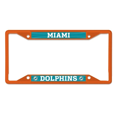 Cadre de plaque d'immatriculation en métal WinCraft Miami Dolphins