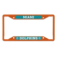 Cadre de plaque d'immatriculation en métal WinCraft Miami Dolphins