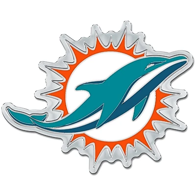 WinCraft Miami Dolphins Colored Chrome Auto Emblem