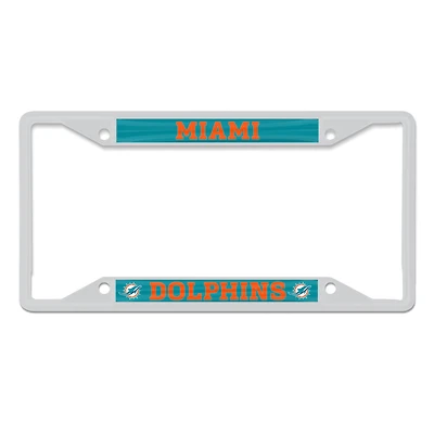 Cadre de plaque d'immatriculation en métal WinCraft Miami Dolphins