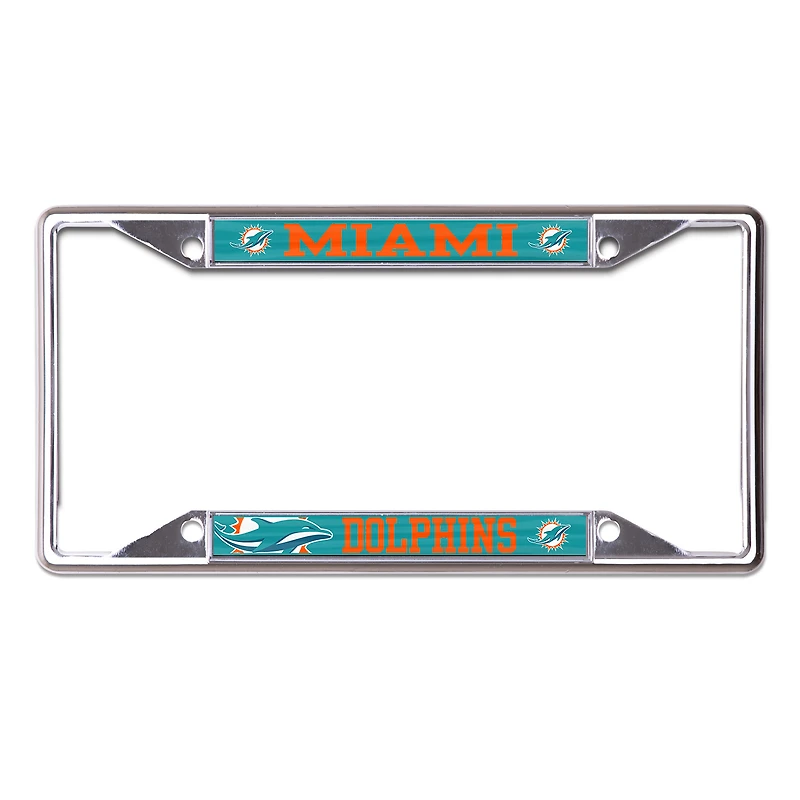 Cadre de plaque d'immatriculation en métal WinCraft Miami Dolphins
