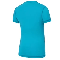 Ensemble pyjama en flanelle pour femme Concepts Sport Aqua/Orange Miami Dolphins Avondale avec t-shirt et pantalon