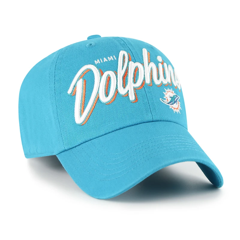Casquette ajustable « 47 Aqua Miami Dolphins Ariana Clean Up » pour femme