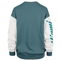 Sweat-shirt à enfiler Rise Andie pour femme '47 Aqua Miami Dolphins Double Header