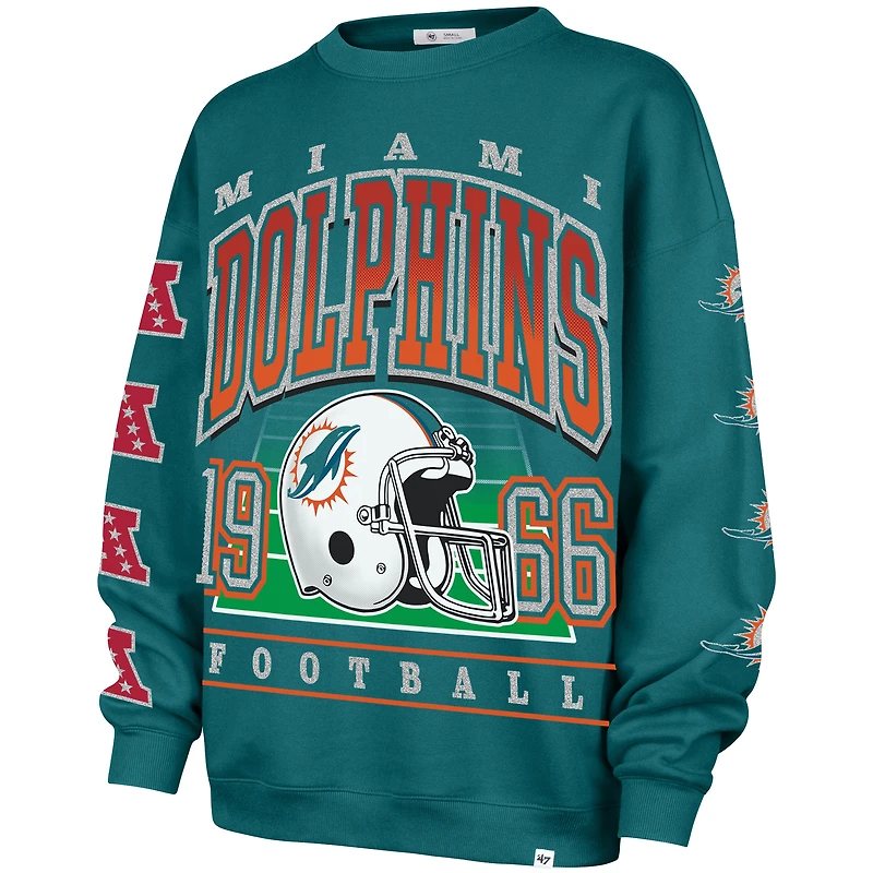 Sweat-shirt oversize « 47 Aqua Miami Dolphins Go Big » pour femme
