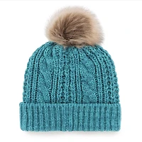 Bonnet tricoté à revers avec pompon Meeko des Dolphins de Miami Aqua '47 pour femme