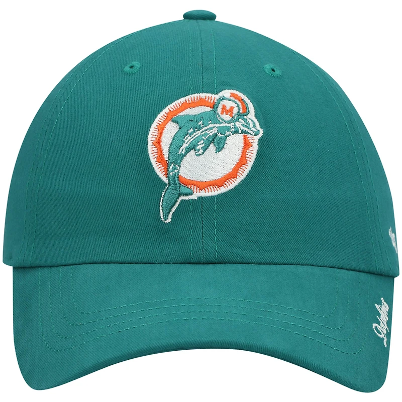 Women's '47 Aqua Miami Dolphins Miata Clean Up Adjustable Hat