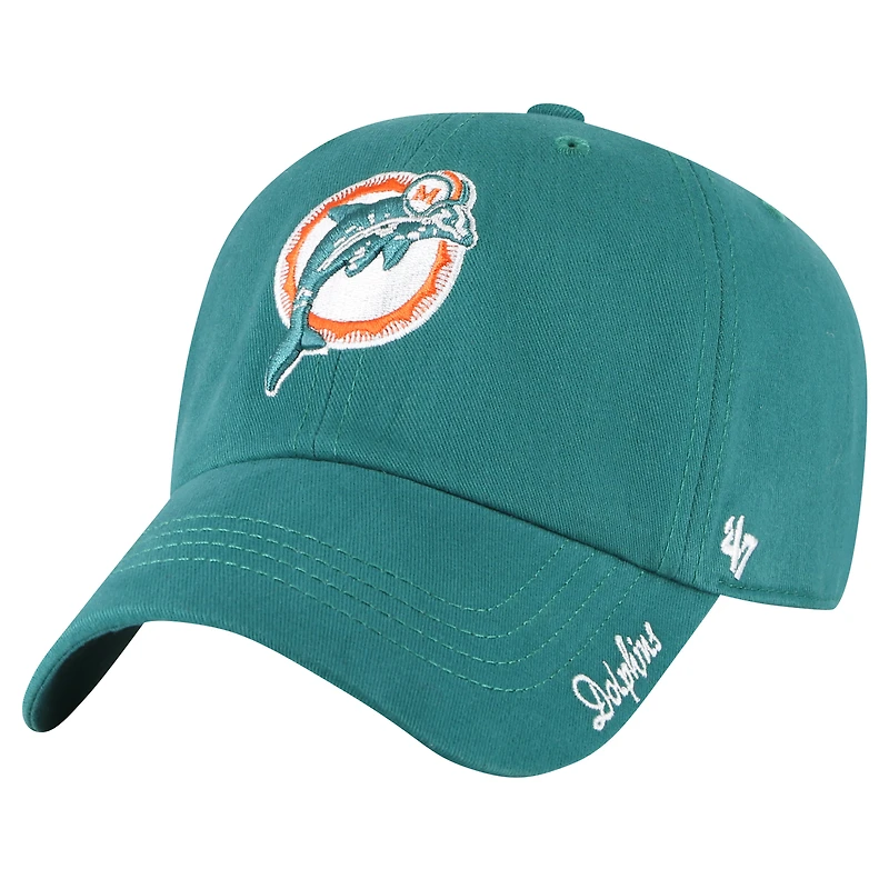 Casquette ajustable Miata Clean Up Legacy 47 Aqua Miami Dolphins pour femme