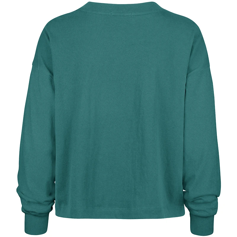 Women's '47 Aqua Miami Dolphins Outreach City Oversized Long Sleeve T-Shirt