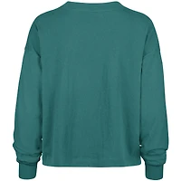 Women's '47 Aqua Miami Dolphins Outreach City Oversized Long Sleeve T-Shirt