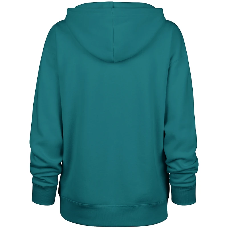 Women's '47 Aqua Miami Dolphins Whirlwind Naomi Pullover Hoodie