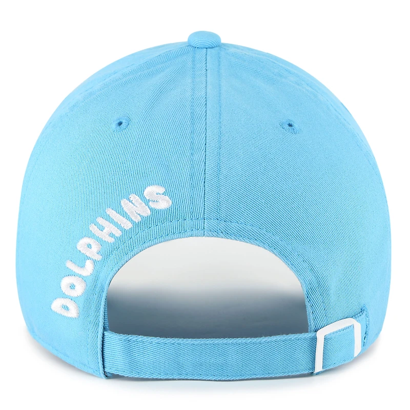 Women's '47 Blue Miami Dolphins Bright Side Clean Up Adjustable Hat