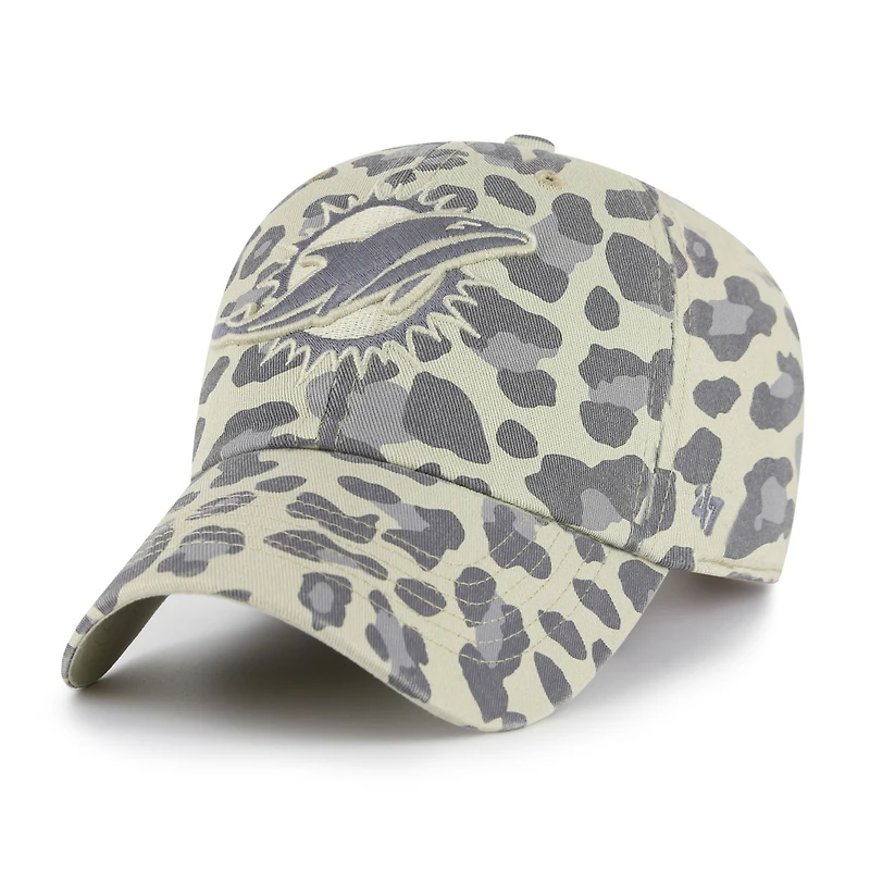 Casquette ajustable Bagheera Clean Up grise pour femme, modèle 1947, des Dolphins de Miami