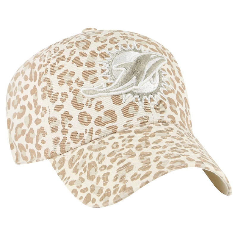 Chapeau réglable '47 Natural Miami Dolphins Panthera Clean Up pour femmes