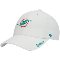 Casquette ajustable pour femme, modèle 47 blanc Miami Dolphins Miata Clean Up Logo
