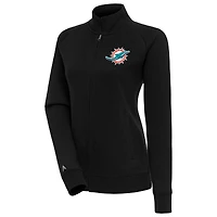 Veste zippée Victory noire Antigua pour femme des Miami Dolphins