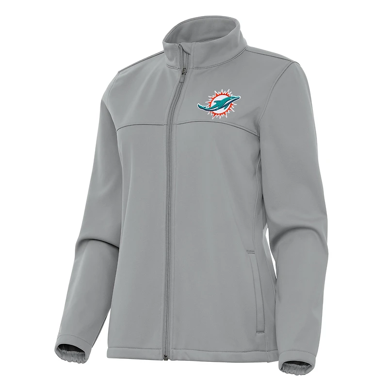 Veste de golf zippée intégrale Antigua Miami Dolphins Links 2 pour femme