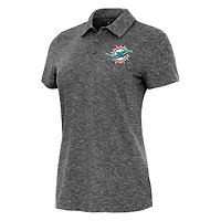 Polo Antigua Heather noir pour femme des Miami Dolphins Matter