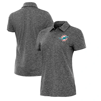 Polo Antigua Heather noir pour femme des Miami Dolphins Matter