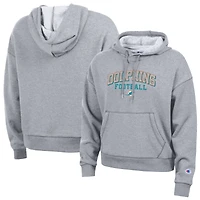 Women's Champion Gray Miami Dolphins Triumph Tri-Blend Hoodie