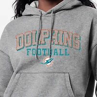 Women's Champion Gray Miami Dolphins Triumph Tri-Blend Hoodie