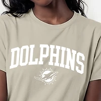 Women's Champion  Light Brown Miami Dolphins Cocoa Butter T-Shirt