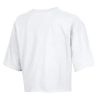Women's Champion  White Miami Dolphins Boyfriend Cropped T-Shirt