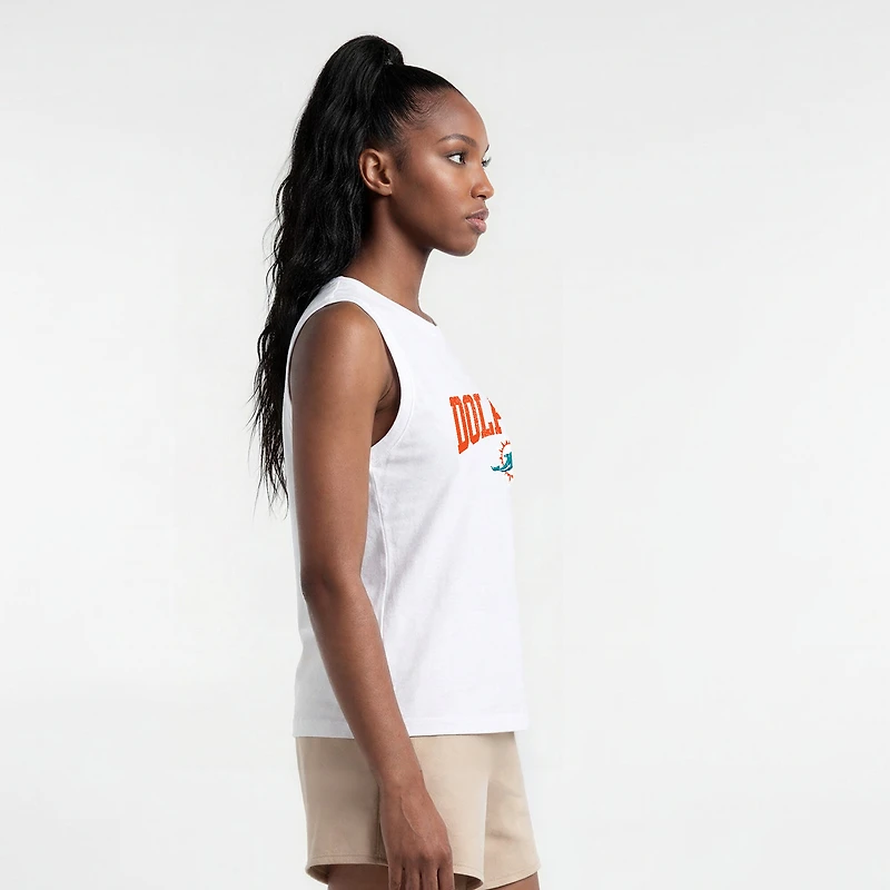 Women's Champion White Miami Dolphins Muscle Tank Top