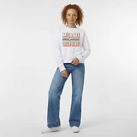 Women's Champion  White Miami Dolphins Powerblend Fleece Sweatshirt