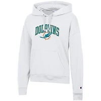Women's Champion  White Miami Dolphins Powerblend Hoodie