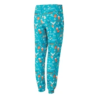 Ensemble de nuit pour femme Concepts Sport Aqua Miami Dolphins, t-shirt à manches longues et pantalon couleur châtaigne