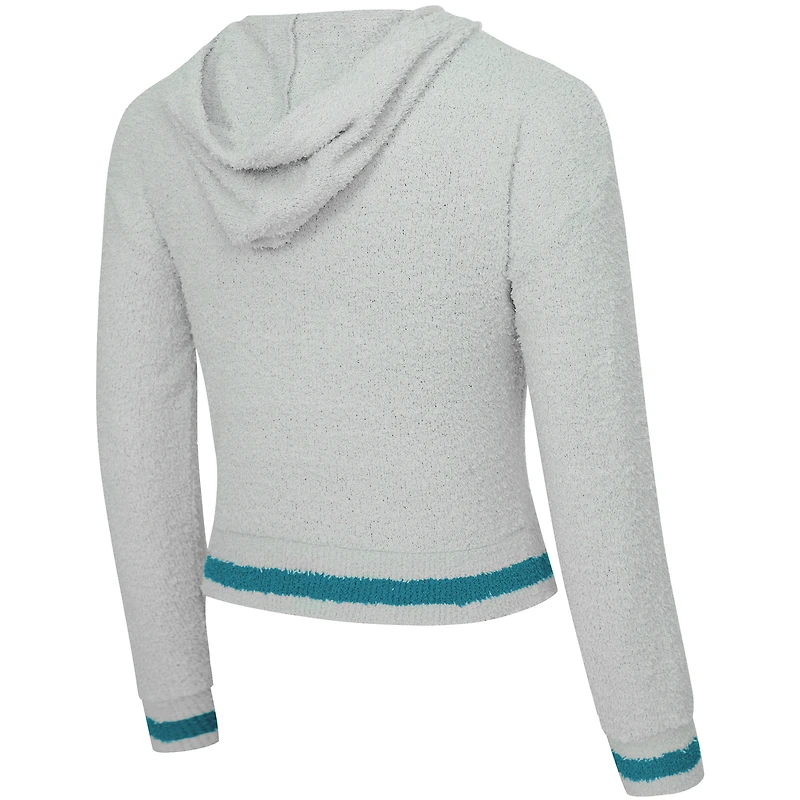 Ensemble sweat à capuche et short manches longues Whitley gris Miami Dolphins pour femme Concepts Sport