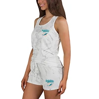Ensemble de nuit pour femmes Concepts Sport Miami Dolphins Quartz Hacci Knit Débardeur et short
