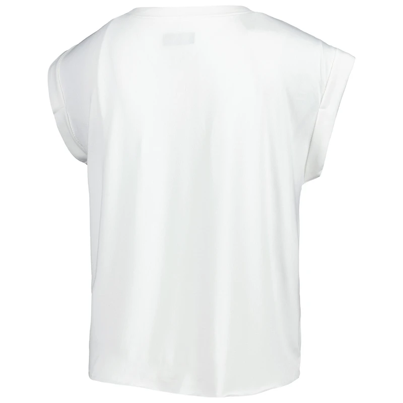 Ensemble de nuit T-shirt et short en tricot Miami Dolphins Montana Concepts Sport pour femme, blanc/crème