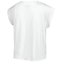 Ensemble de nuit T-shirt et short en tricot Miami Dolphins Montana Concepts Sport pour femme, blanc/crème