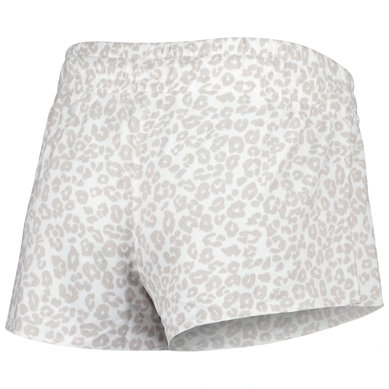 Ensemble de nuit Concepts Sport blanc/crème pour femme, haut et short en tricot Montana, Miami Dolphins