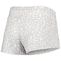 Ensemble de nuit Concepts Sport blanc/crème pour femme, haut et short en tricot Montana, Miami Dolphins